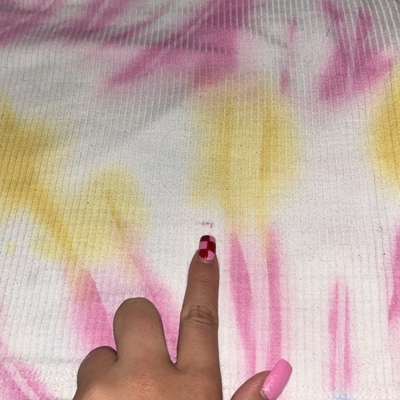 Colorful Tie-Dye Women's Crop Tank Top - Picture 2 of 5